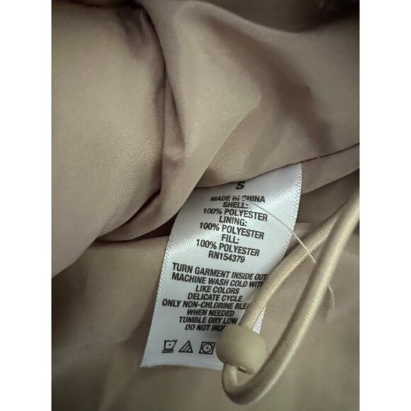 Aeropostale Faux Fur Coat Full Zip Beige Cream Fuzzy Neutral Soft Winter S NEW - Picture 6 of 8